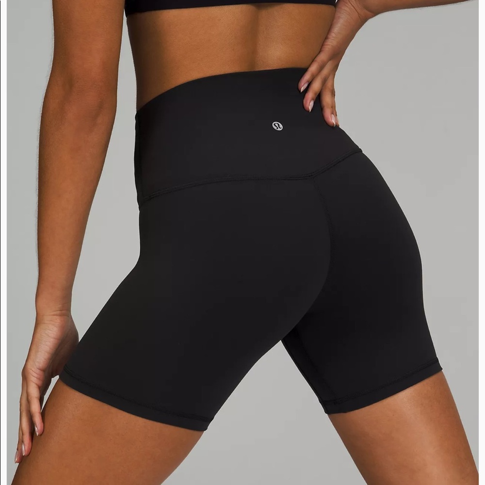 NWOT Lululemon Align 6” High Rise Black Biker Shorts Size 6